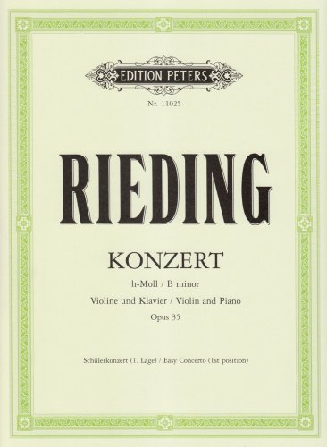 Imagen de archivo de CF Peters Rieding-Concerto in B minor Op. 35 a la venta por Brook Bookstore
