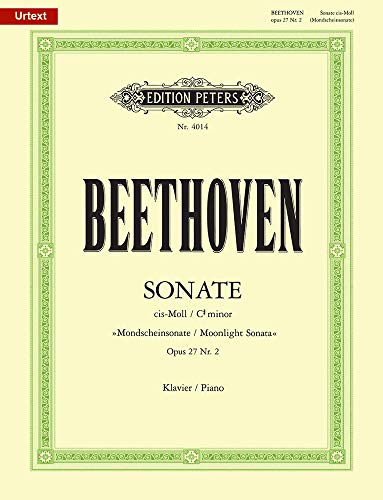 9790014107789: Beethoven: Piano Sonata No. 14 in C minor Op. 27, No. 2 (Moonlight Sonata) (EP4014): Sonata Quasi Una Fantasia, Urtext (Edition Peters)