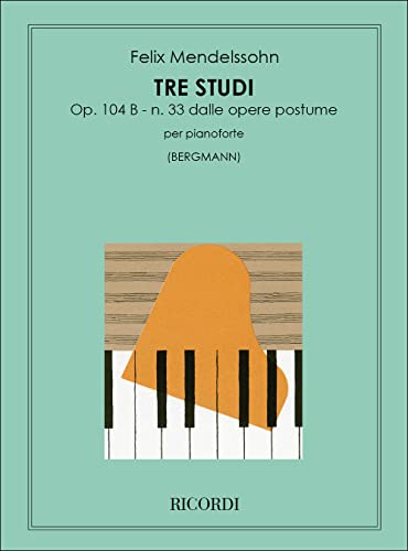 9790041284408: 3 Studi Op. 104 B - N. 33 Delle Opere Postume - SCORE