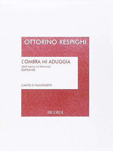 Beispielbild fr LA FIAMMAL'OMBRA MI ADUGGIA SOPRANO E : PIANOFORTE (IT) Z.ZT. NICHT LFB. 09/03 zum Verkauf von Smartbuy