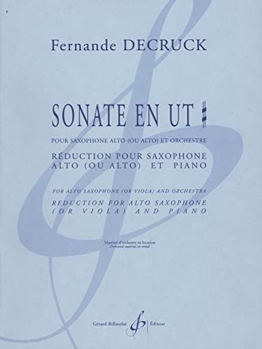 9790043002994: Decruck: Sonata in C-sharp Minor for Alto Saxophone or Viola (Solo Part with Piano Reduction)
