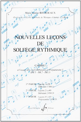 Beispielbild fr Nouvelles Lecons de Solfege Rythmique Volume 1 zum Verkauf von Ammareal