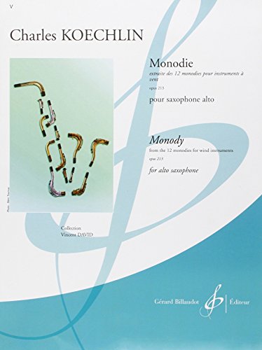 Beispielbild fr Monodie op.213pour saxophone alto : extraite des 12 monodies zum Verkauf von Smartbuy