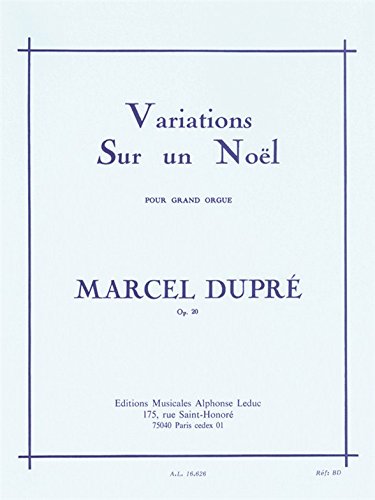 9790046166266: Marcel dupre: variations sur un noel for organ