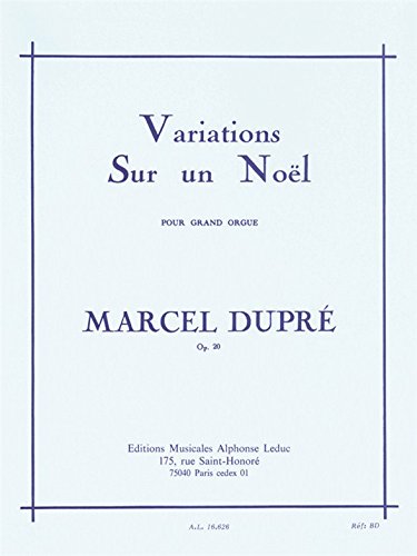 Stock image for Variations sur un noel op.20 : pour orgue for sale by medimops