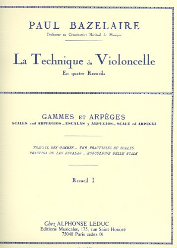 9790046167324: Paul bazelaire: cello method - scales and arpeggios, volume 1