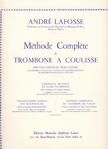 9790046172373: LAFOSSE - Metodo Completo Vol.1 para Trombon de Varas