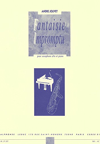 9790046213212: Andre jolivet: fantaisie impromptu (alto saxophone and piano)