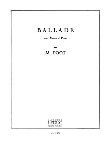 9790046218569: Marcel poot: ballade (bassoon & piano)