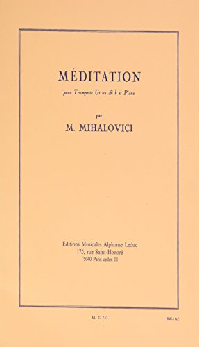 9790046222320: Marcel mihalovici: meditation (trumpet & piano) trompette