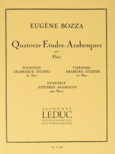 9790046228308: Eugene bozza: fourteen arabesque studies for flute