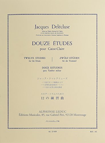 9790046234101: JACQUES DELECLUSE: DOUZE ETUDES POUR CAISSE CLAIRE (French Edition)