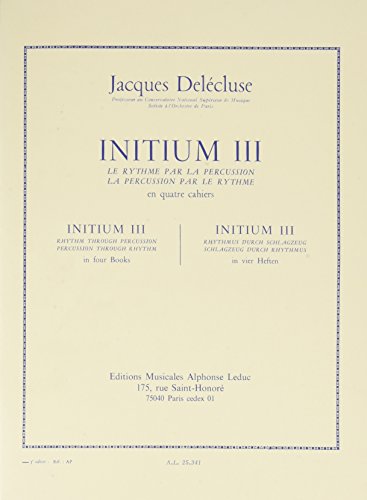 9790046253416: Jacques delecluse: initium iii for percussion