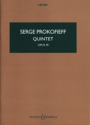 9790060020995: Quintet: HPS 891. op. 39. oboe, clarinet, violin, viola and double bass. Partition d'tude.