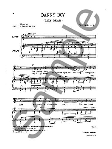 Stock image for Danny Boy (Eily dear) In D major for sale by Livre et Partition en Stock