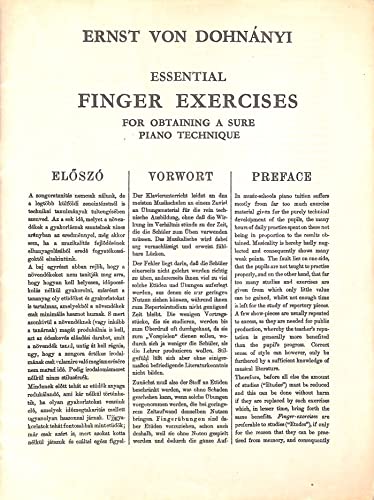 9790080026526: Essential Finger Exercises for obtaining a sure piano technique