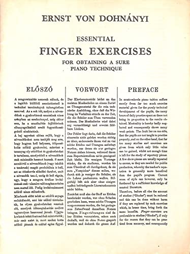 9790080026526: Essential Finger Exercises for obtaining a sure piano technique (Piano)