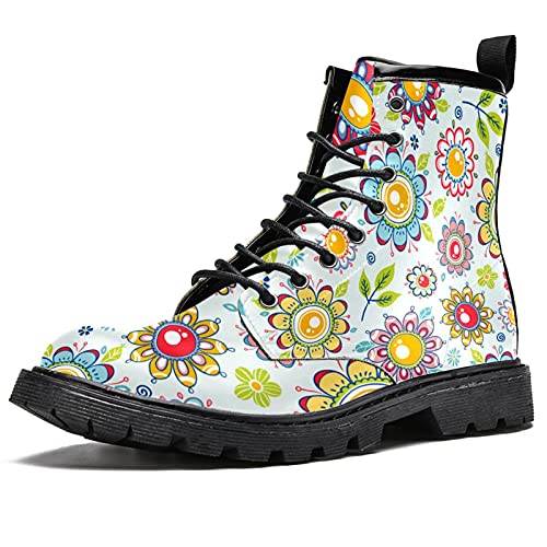 Stock image for MAPOLO Boots for Women Flowers Print Fashion Women's High Top Boots Outdoor Sneakers Custom Shoes Slip Resistant Warm Snow Boot for sale by HPB Inc.