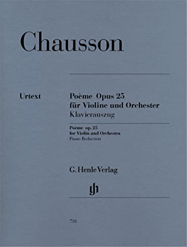 9790201807386: Pome for Violin and Orchestra op. 25 - violin and orchestra - piano reduction with solo part - (HN 738): Instrumentation: Violin and Piano, Violin Concertos