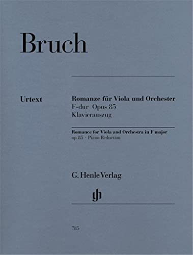 Beispielbild fr Romance for Viola and OrchestraF major op. 85 - viola and orchestra - piano reduction with solo part - (HN 785) zum Verkauf von medimops