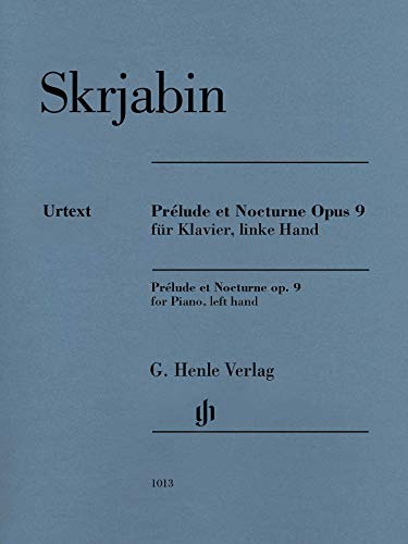 9790201810133: Prelude et nocturne pour piano, main gauche op. 9