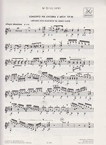Imagen de archivo de Concerto per chitarra e archi op. 30 a la venta por Livre et Partition en Stock