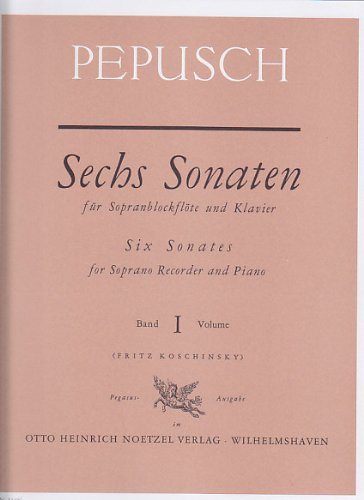 9790204431489: Pepusch: 3 Recorder Sonatas - Book 1