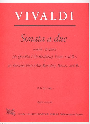 9790204533428: VIVALDI - Sonata en La menor para Flauta, Fagot y BC (Schroeder)