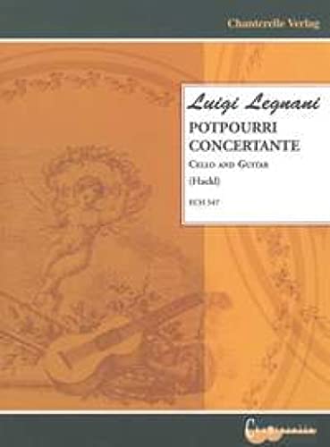 9790204705474: Luigi Legnani: Potpourri Concertante: cello and guitar. Partition et parties.