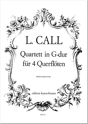 9790206203787: CALL L. - Cuarteto en Sol Mayor para 4 Flautas