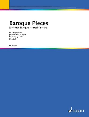 9790220117459: Baroque Pieces for String Quartet