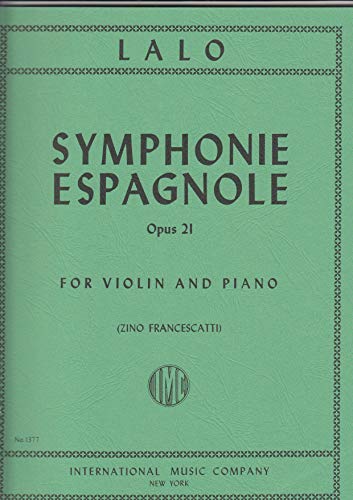 9790220410970: LALO - Sinfonia Espaola Op.21 para Violin y Piano (Francescatti)