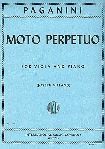PAGANINI - Moto Perpetuo Op.11 nº 6 para Viola y Piano (Vieland