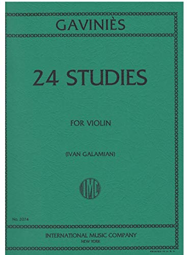 9790220416293: GAVINIES - Estudios (24) para Violin (Galamian)