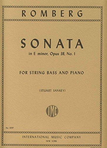 Beispielbild fr Sonata E MIno. op.38,1for stringbass and piano zum Verkauf von AHA-BUCH GmbH