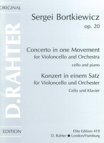 9790221100832: Bortkiewicz: Concerto in One Movement, Op.20 (Cello & Piano)
