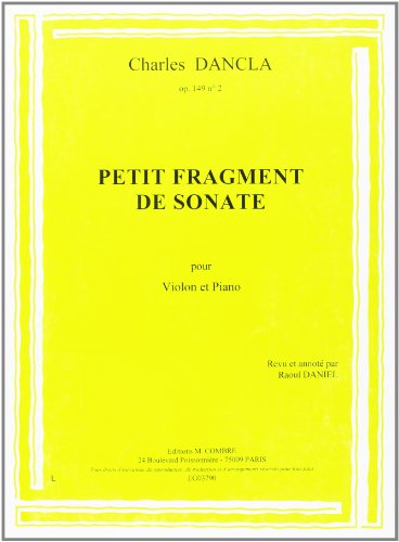 9790230300094: Petites pieces mignonnes (8) op.149 n2 petit fragment de sonate --- violon et piano