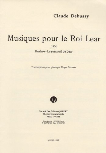 Imagen de archivo de Musiques pour Roi Lear-Rd.Po a la venta por Livre et Partition en Stock