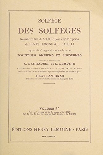 Stock image for Solf.des Solfges (5A) S/A for sale by Livre et Partition en Stock