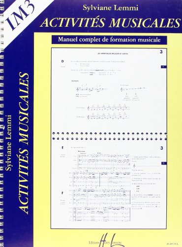 Imagen de archivo de Activits Musicales IM3. Manuel de formation musicale. a la venta por medimops