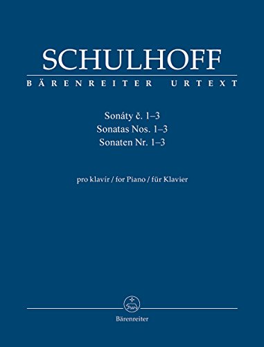 9790260105898: BARENREITER SCHULHOFF E. - SONATAS 1-3 - PIANO Classical sheets Piano