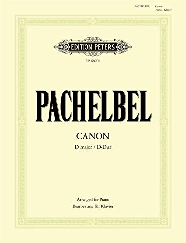 9790300761459: Pachelbel: Canon in D major (Piano Solo) (EP68704): Sheet (Edition Peters)
