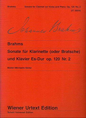 Beispielbild fr Sonata Eb major op. 120/2Edited from the engraver's copy and original editionclarinet (viola) and piano zum Verkauf von AwesomeBooks