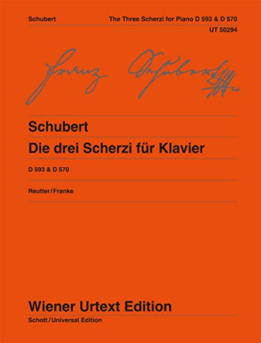 Stock image for The three Scherzi for piano D 593/1-2, D 570 for sale by Livre et Partition en Stock