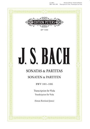 Beispielbild fr Sonatas and Partitas for Violin Solo BWV 1001-1006 (Transcribed for Viola) zum Verkauf von Blackwell's