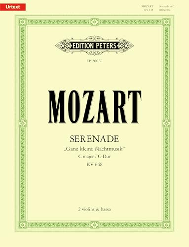 Stock image for SERENADE IN C K648 GANZ KLEINE NACHTMUSI for sale by Speedyhen