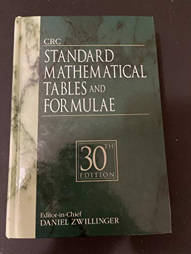 Imagen de archivo de CRC Standard Mathematical Tables and Formulae, 30th Edition a la venta por Jenson Books Inc