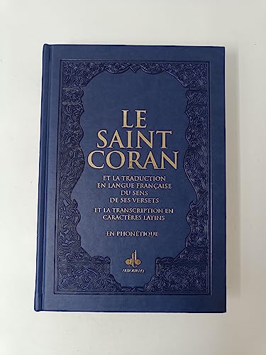 Beispielbild fr Saint Coran (17 x 24 cm) Phontique (fr/ar/phontique) - Couverture Daim Bleue nuit zum Verkauf von Gallix