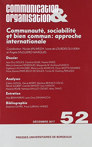 Stock image for Communaut, sociabilit et bien commun: approche internationale [Broch] De Lourdes Oliveira Ivone; Salgueiro Marques ngela et D'Almeida Nicole for sale by BIBLIO-NET