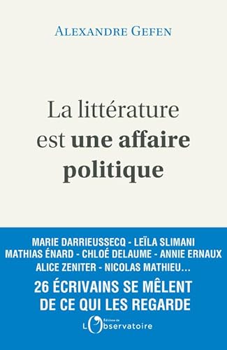 Stock image for La littrature est une affaire politique for sale by medimops